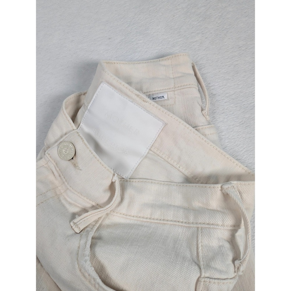 Mother Superior The Insider Ankle Fray Jeans‎ Womens sz 25 Act Natural White